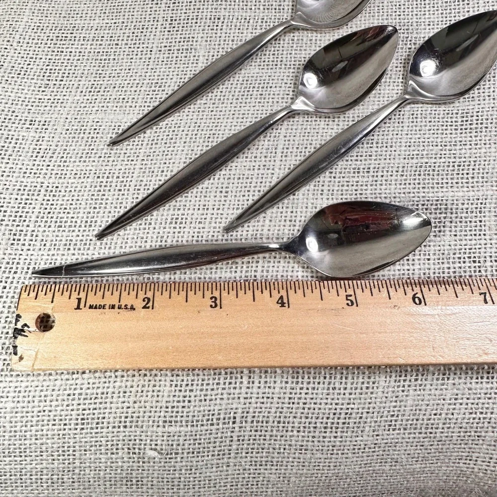 Ebbtide Estate Stainless Teaspoon‎ Set of 4 USA Replacement Flatware 6 Inch